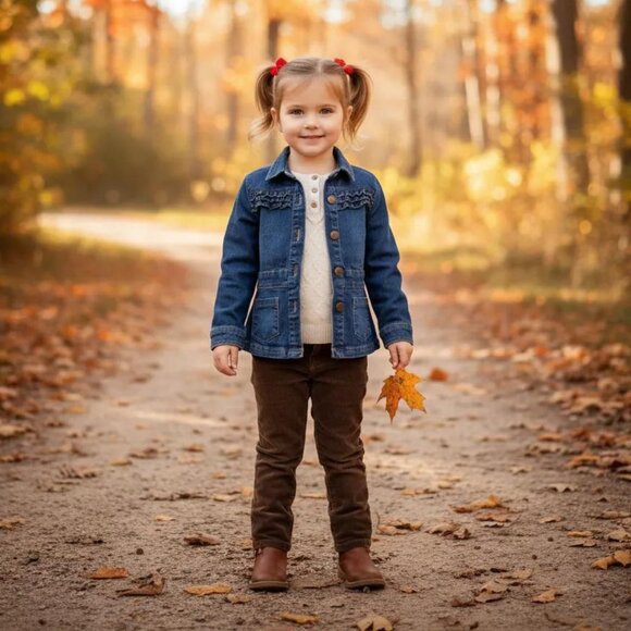 Vero Blue Denim Snap-Up Jean Jacket 4T - Picture 13 of 13